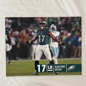 Philadelphia Eagles Nakobe Dean Signed Photo